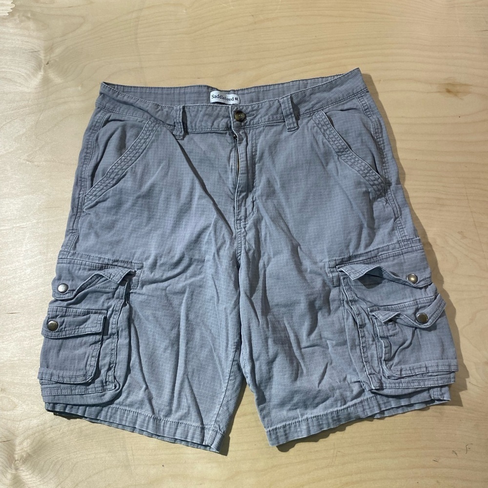 Saddlebred Men's Gray Cargo Shorts 36 (MQ)